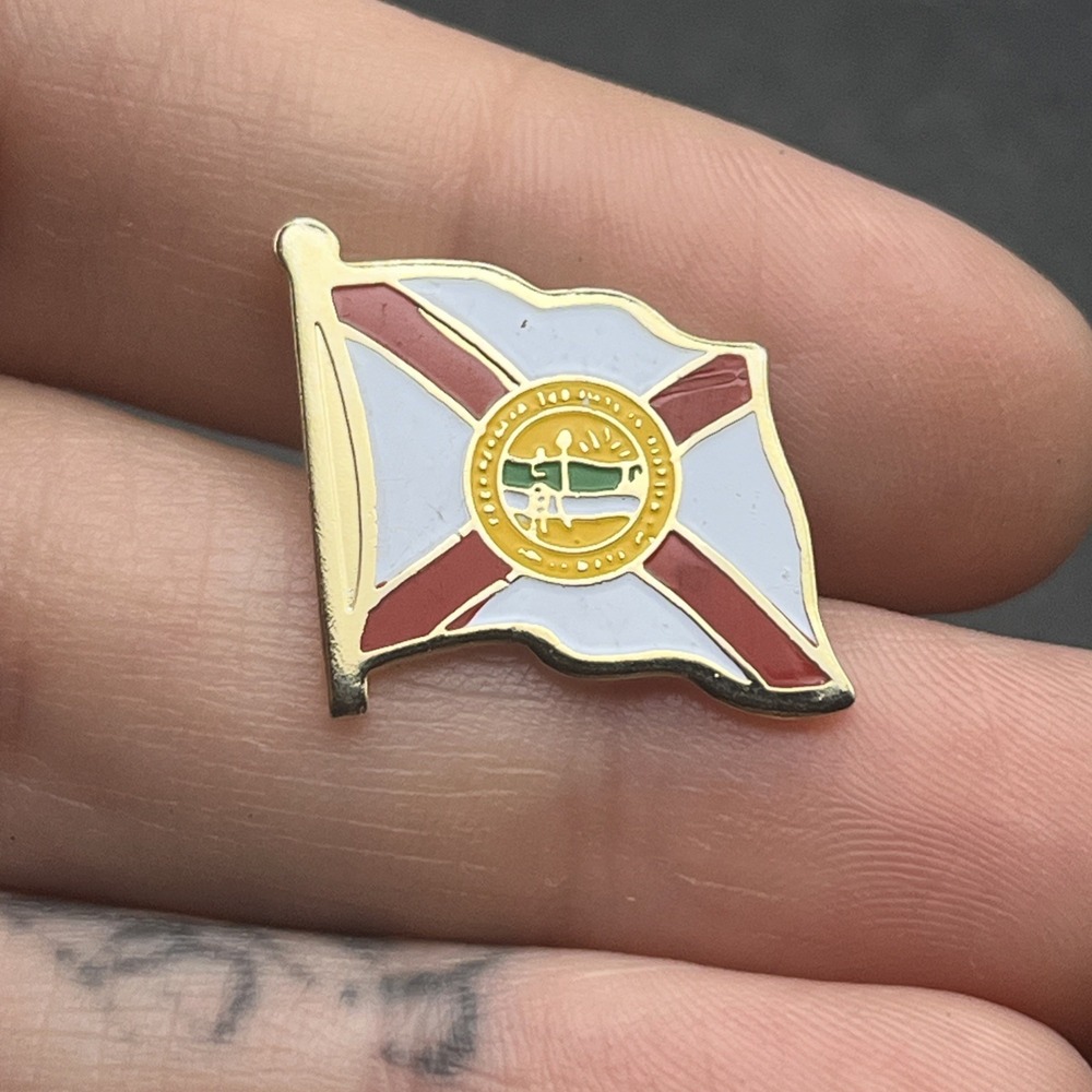 State Flag Of Florida USA Lapel Hat Pin